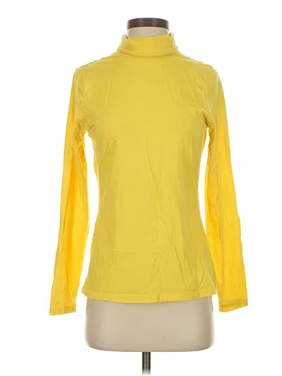 Pre-owned Lands' End Long Sleeve Turtleneck In Yellow