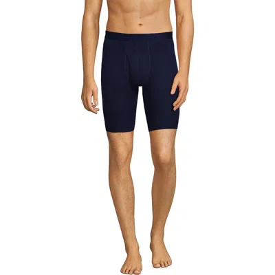 Lands' End Longer Flex Performance Boxer Brief 3 Pack In Deep Sea Navy