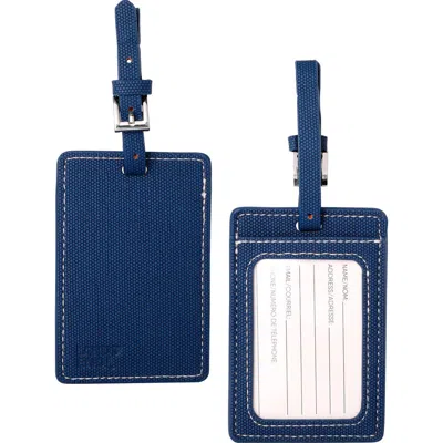 Lands' End Luggage Tags 2-pack, Travel Bag Tag, Suitcase Identifier In Blue