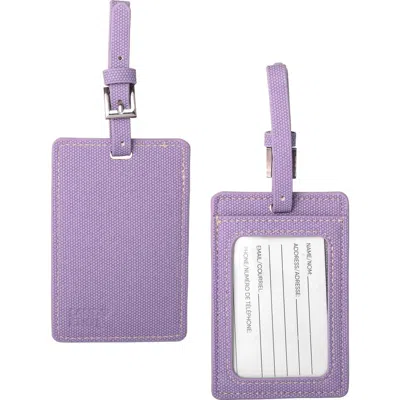 Lands' End Luggage Tags 2-pack, Travel Bag Tag, Suitcase Identifier In Purple