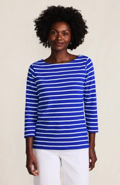 Lands' End Mariner Jersey Boatneck Top In Blue