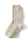 Lands' End Marl Crew Camp Socks In Neutral