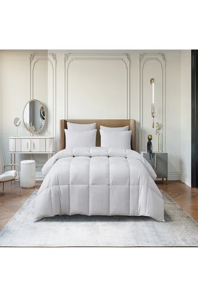 Lands' End Martha Stewart All Season Cotton Blend Goose Down Fiber Comforter In White