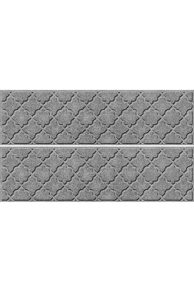 Lands' End Matterly 8.5" X 30" Cordova Waterhog Stair Treads - Set Of 4 In Gray