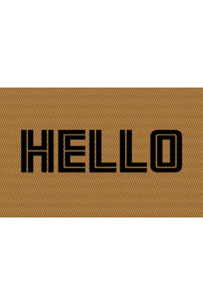Lands' End Matterly Neighburly Doormat Hello In Brown