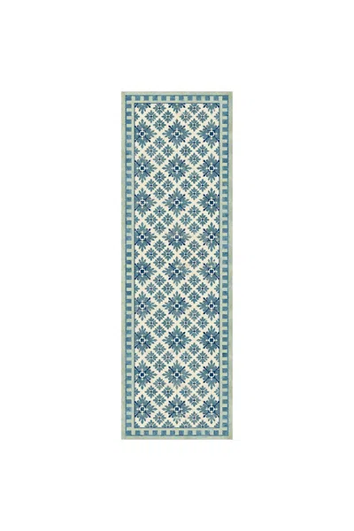 Lands' End Matterly Skid Resistant Diamond Print Floor Mat In Green