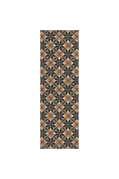 Lands' End Matterly Skid Resistant Floral Mosaic Floor Mat In Multi