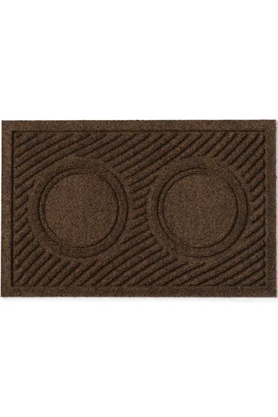 Lands' End Matterly Waterhog Dog Mat Bowl Wave In Brown