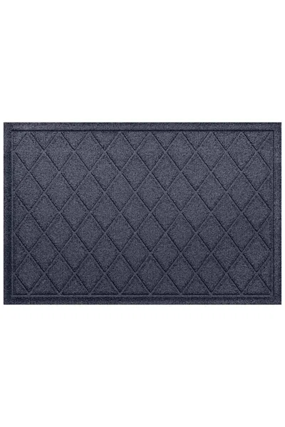 Lands' End Matterly Waterhog Doormat Argyle In Black