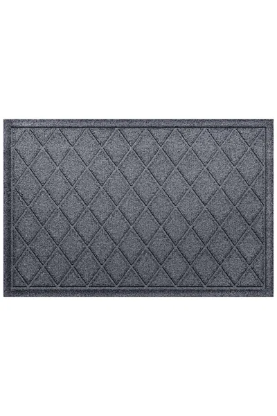 Lands' End Matterly Waterhog Doormat Argyle In Gray