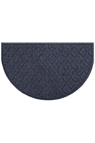 Lands' End Matterly Waterhog Doormat Argyle In Blue