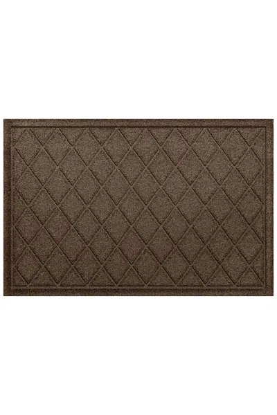Lands' End Matterly Waterhog Doormat Argyle In Brown