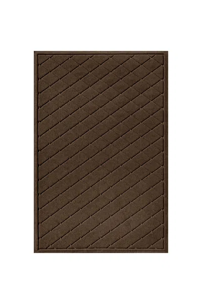 Lands' End Matterly Waterhog Doormat Argyle In Brown