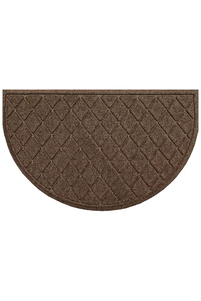 Lands' End Matterly Waterhog Doormat Argyle In Brown