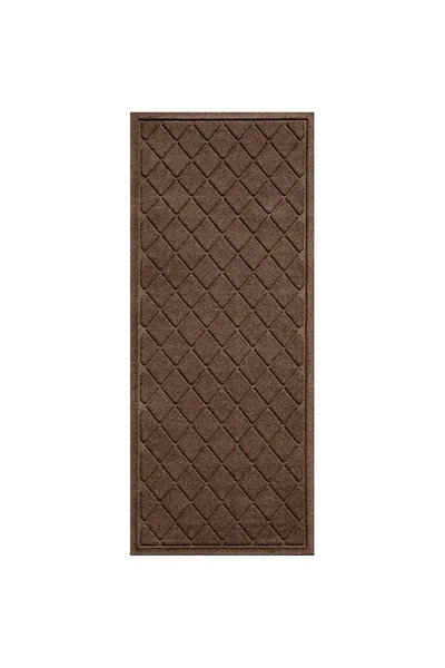Lands' End Matterly Waterhog Doormat Argyle In Brown