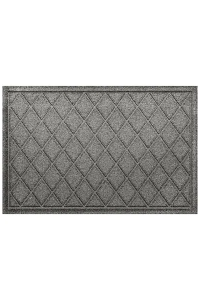 Lands' End Matterly Waterhog Doormat Argyle In Gray
