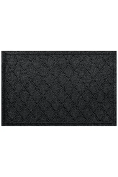 Lands' End Matterly Waterhog Doormat Argyle In Gray