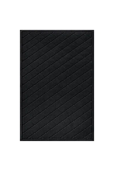 Lands' End Matterly Waterhog Doormat Argyle In Black