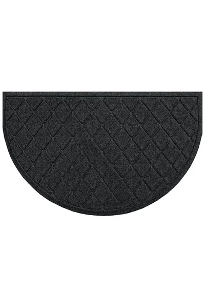 Lands' End Matterly Waterhog Doormat Argyle In Black