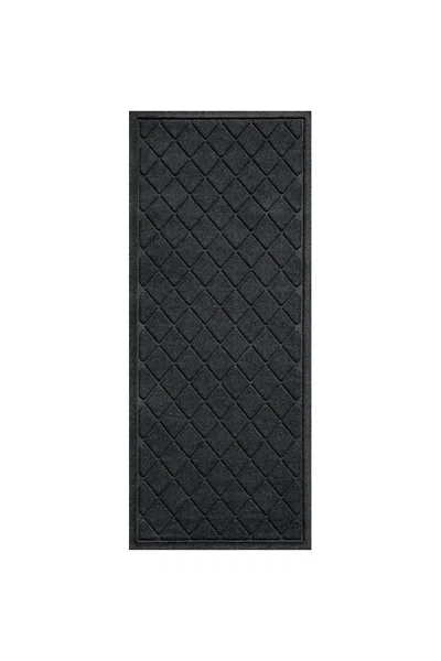Lands' End Matterly Waterhog Doormat Argyle In Black