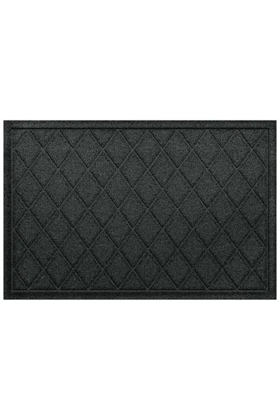Lands' End Matterly Waterhog Doormat Argyle In Black