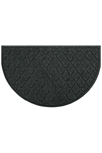 Lands' End Matterly Waterhog Doormat Argyle In Black