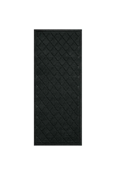 Lands' End Matterly Waterhog Doormat Argyle In Black