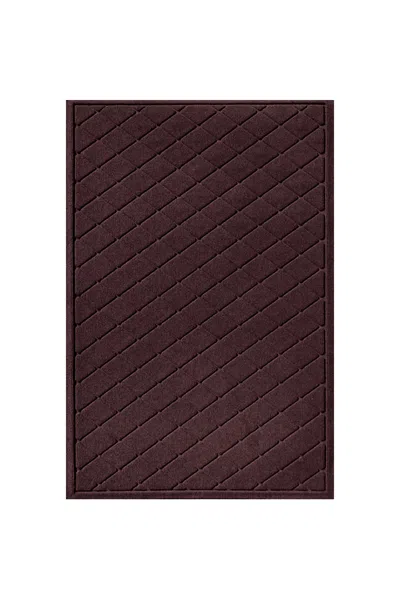 Lands' End Matterly Waterhog Doormat Argyle In Burgundy