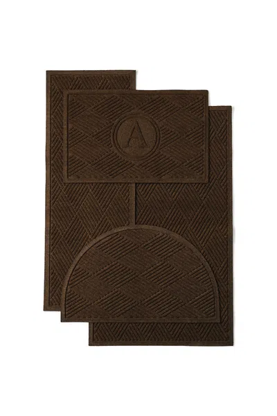 Lands' End Matterly Waterhog Doormat Diamond In Brown