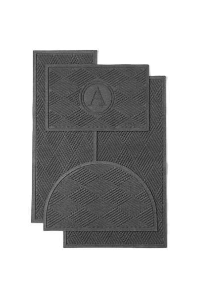 Lands' End Matterly Waterhog Doormat Diamond In Gray