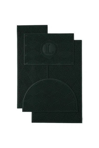 Lands' End Matterly Waterhog Doormat Diamond In Green