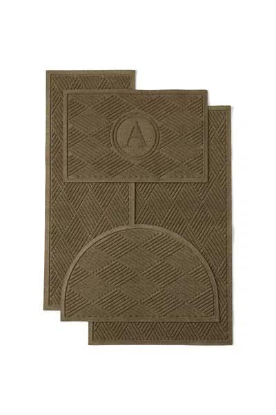 Lands' End Matterly Waterhog Doormat Diamond In Brown