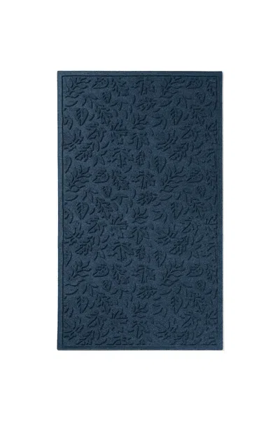 Lands' End Matterly Waterhog Doormat Foliage In Blue