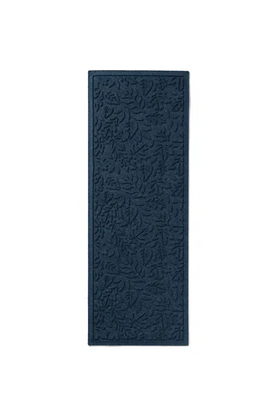 Lands' End Matterly Waterhog Doormat Foliage In Blue