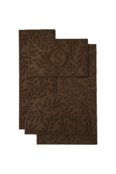 Lands' End Matterly Waterhog Doormat Leaf In Brown