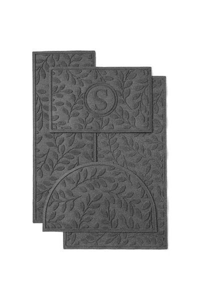 Lands' End Matterly Waterhog Doormat Leaf In Gray