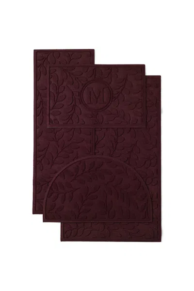 Lands' End Matterly Waterhog Doormat Leaf In Purple