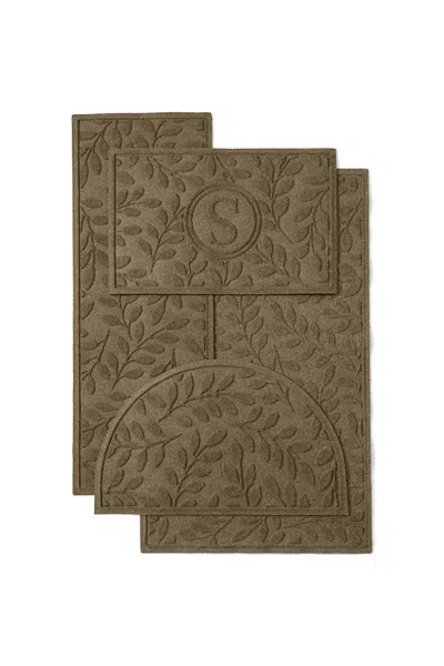 Lands' End Matterly Waterhog Doormat Leaf In Brown