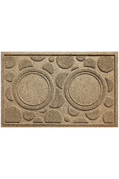 Lands' End Matterly Waterhog Dots Dog Bowl Mat In Brown