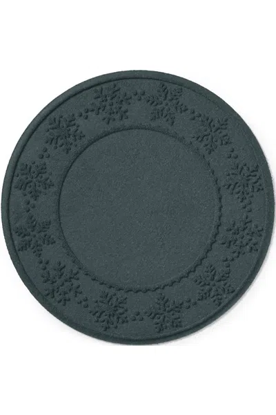 Lands' End Matterly Waterhog Floor Mat Snowflakes In Blue