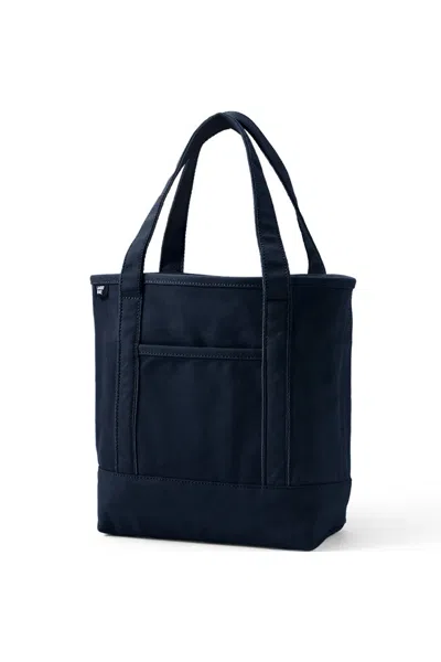 Lands' End Medium 5 Pocket Open Top Canvas Tote Bag In Orange