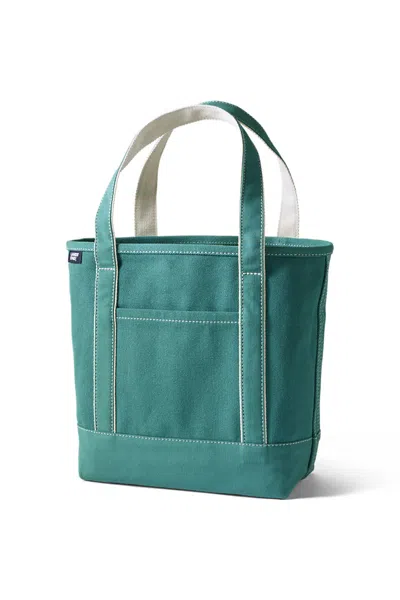 Lands' End Medium 5 Pocket Open Top Canvas Tote Bag In Blue