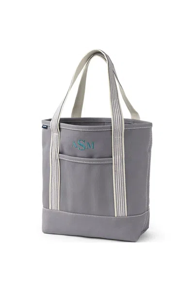 Lands' End Medium 5 Pocket Open Top Canvas Tote Bag In Orange