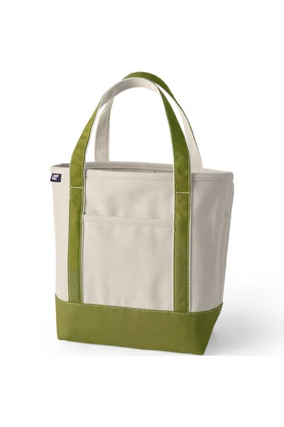 Lands' End Medium 5 Pocket Open Top Canvas Tote Bag In Multi