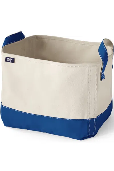 Lands' End Medium Canvas Storage Tote In Multi