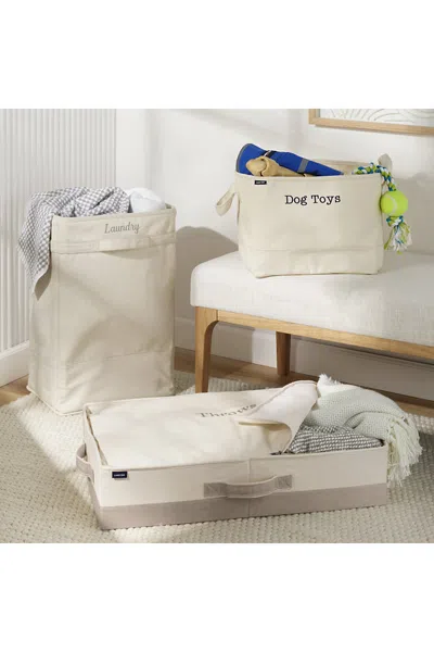 Lands' End Medium Canvas Storage Tote In Neutral