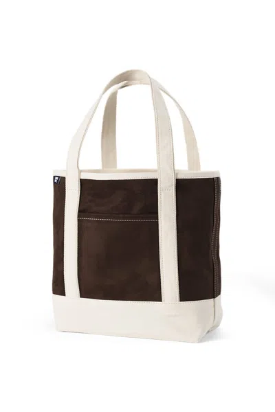Lands' End Medium Faux Suede Open Top Tote Bag In Brown