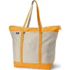 Lands' End Medium Natural 5 Pocket Open Top Canvas Tote Bag