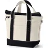 Lands' End Medium Natural 5 Pocket Open Top Canvas Tote Bag