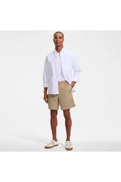 Lands' End Men's 7" Classic Fit Lightweight Twill Deck Short In Brown